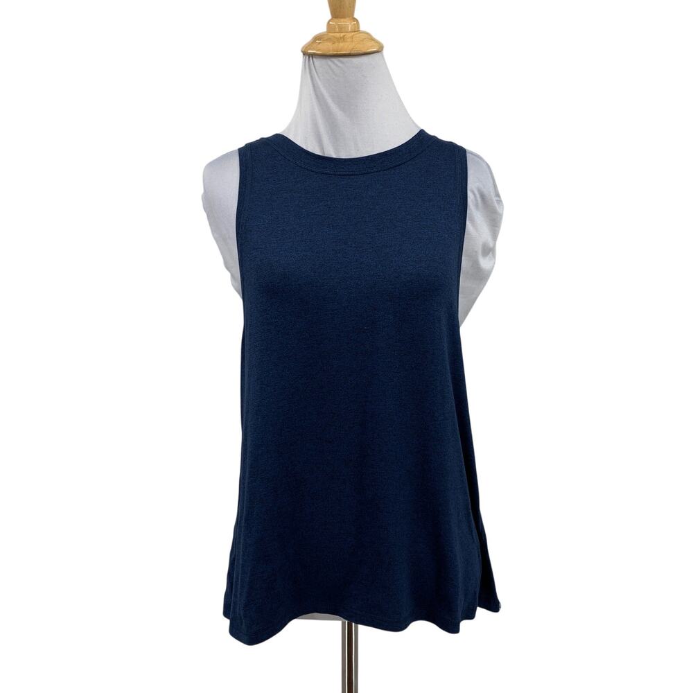 Athleta Tank Top Womens S Small Prussian Sleeveless Crew Neck Heather Breathable